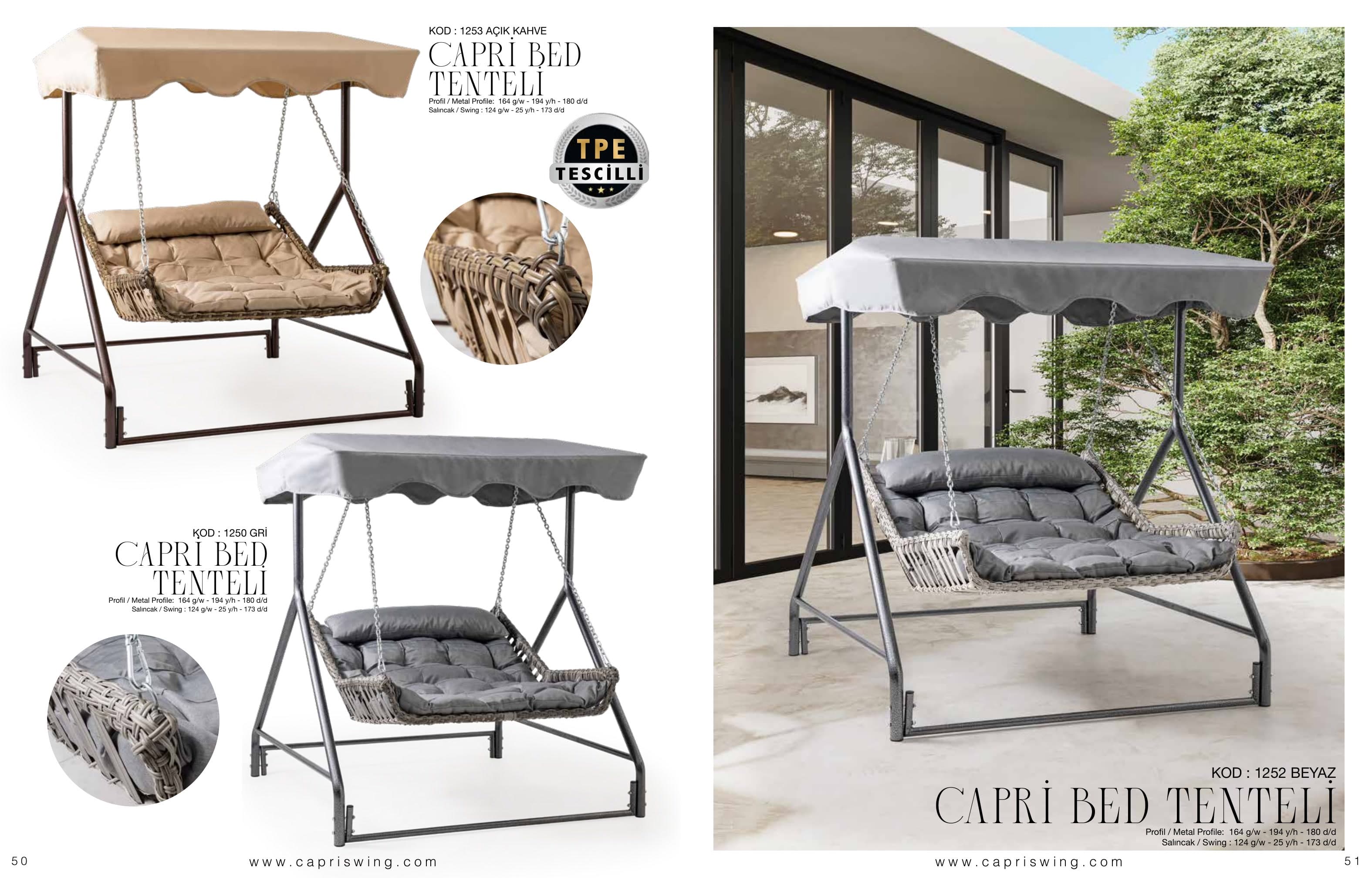 Capri Bed Tenteli Salıncak