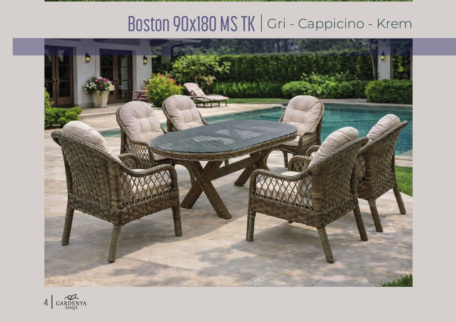 Boston 90x180 Masa Takımı